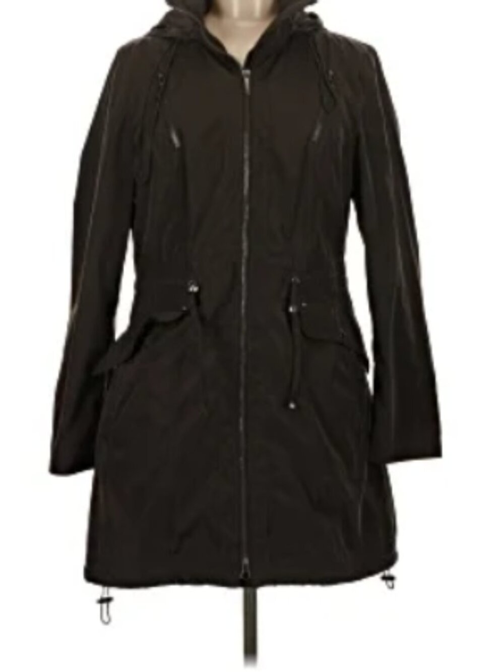 Laundry - Black Hooded Anorak Jacket -Lightweight Packable Coat